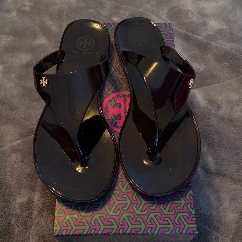 Tory Burch Miller Sandals in Eggplant - Picture 6 of 10